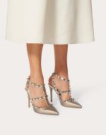 ROCKSTUD METALLIC ANKLE STRAP PUMP 100 MM - Image 3